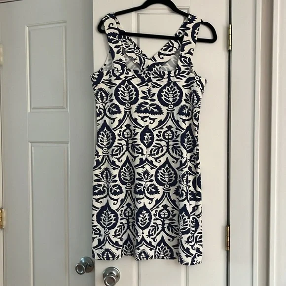 J.MCLAUGLIN Navy and white dress size large